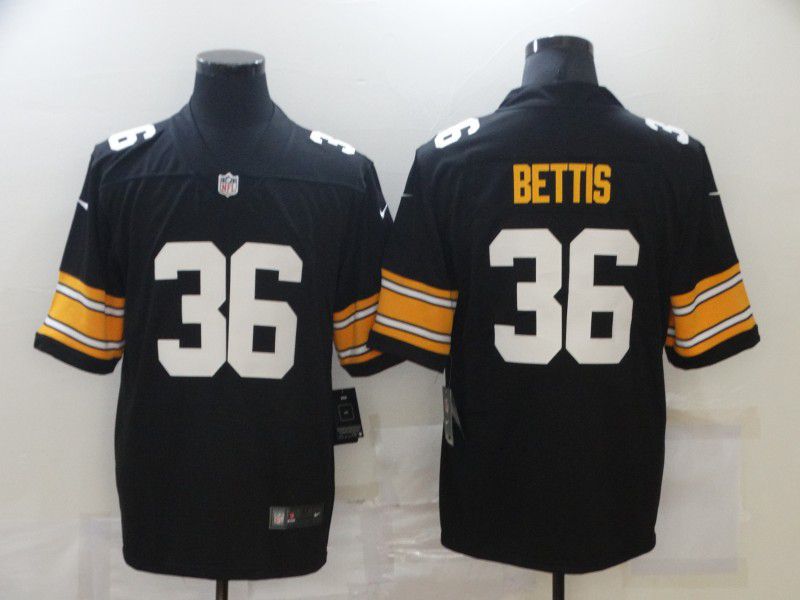 Men Pittsburgh Steelers 36 Bettis Black Nike Limited Vapor Untouchable NFL Jerseys